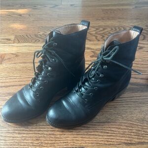 Madewell lace up leather boots